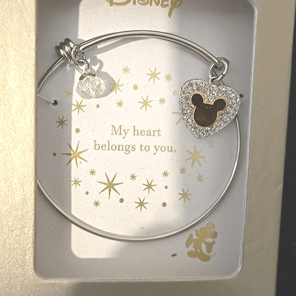 Disney Mickey Mouse head and heart bracelet, NEW